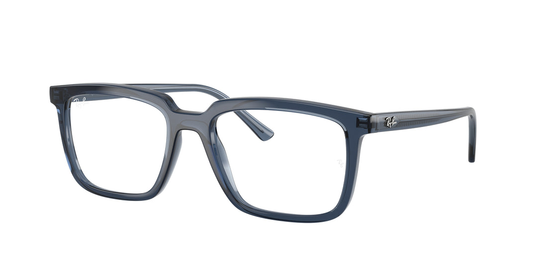 Óculos graduados ray-ban rx7239 alain 8223 azul rectangular unisex tamanho 52mm - Vista principal