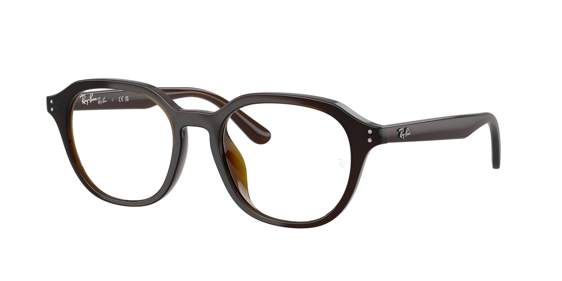 Óculos graduados ray-ban rx7259d 8502 marron square masculino tamanho 52mm - Vista principal