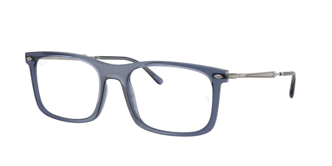 Óculos graduados ray-ban rx7260 8462 azul rectangular unisex tamanho 56mm - Vista principal