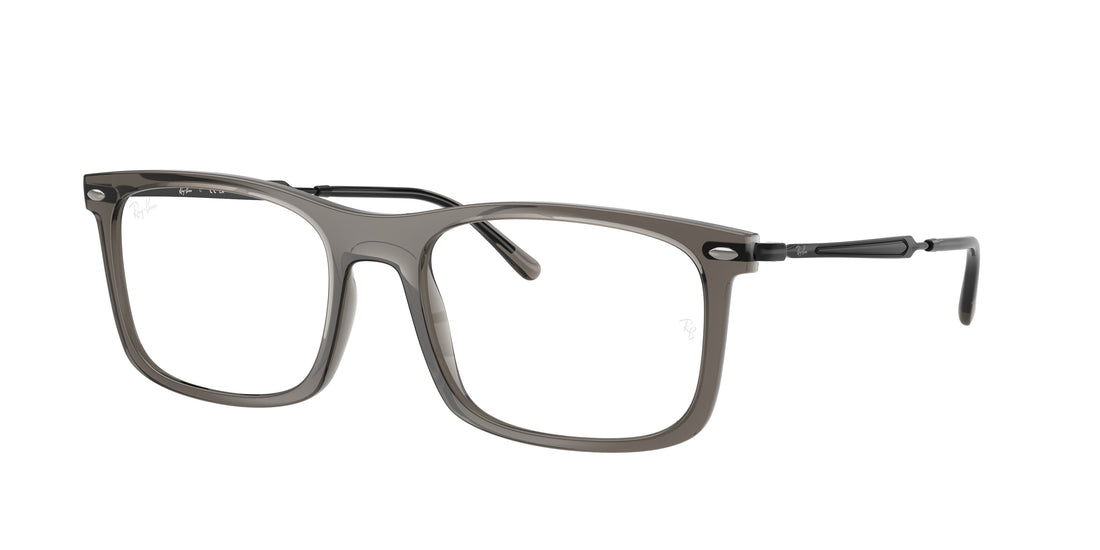 Óculos graduados ray-ban rx7260 8463 gris rectangular unisex tamanho 56mm - Vista principal