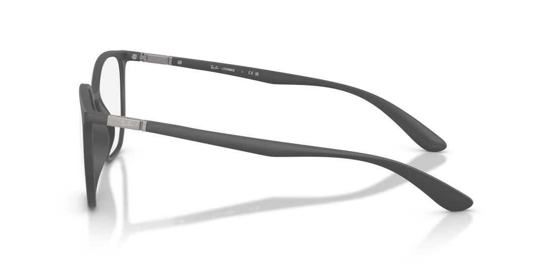 Óculos graduados ray-ban rx7397 5521 gris irregular unisex tamanho 50mm - Vista de detalhe