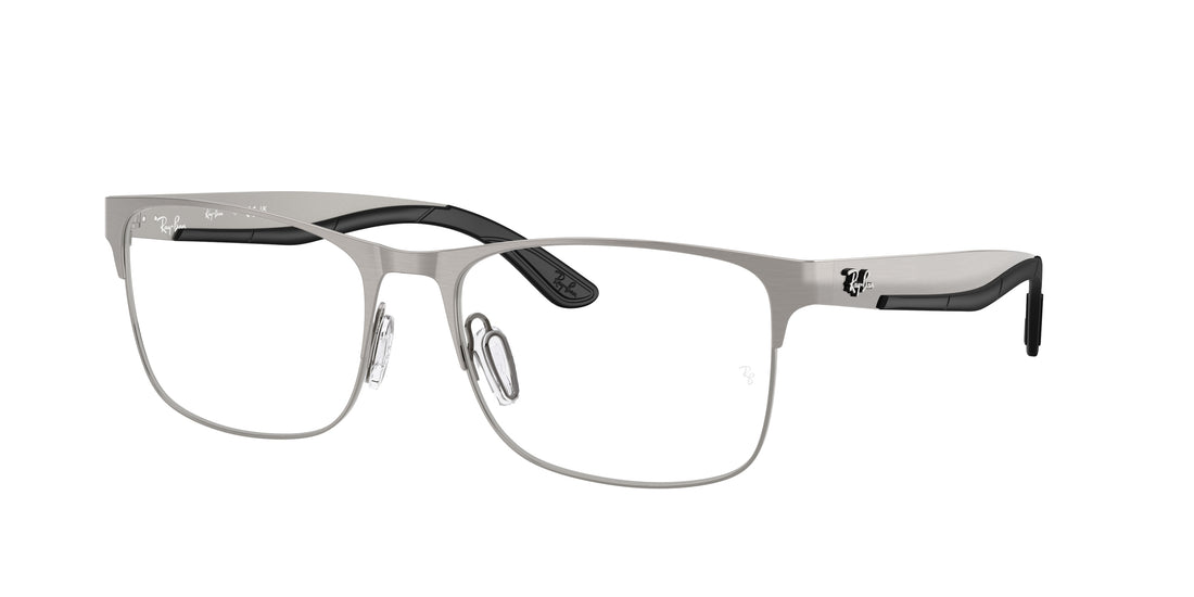 Óculos graduados ray-ban rx7550 3214 gris rectangular unisex tamanho 55mm - Vista principal
