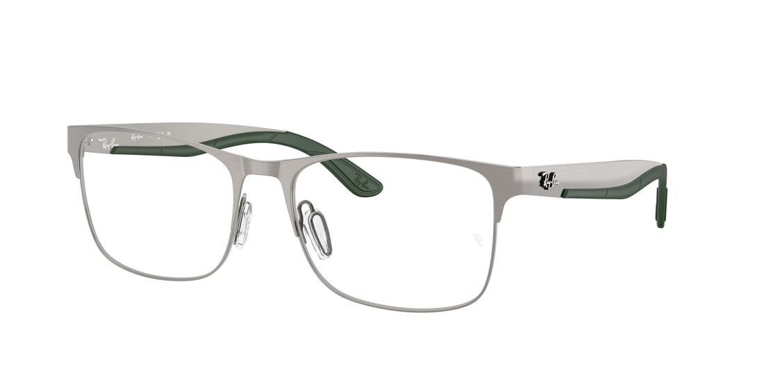 Óculos graduados ray-ban rx7550 3221 gris rectangular unisex tamanho 57mm - Vista principal