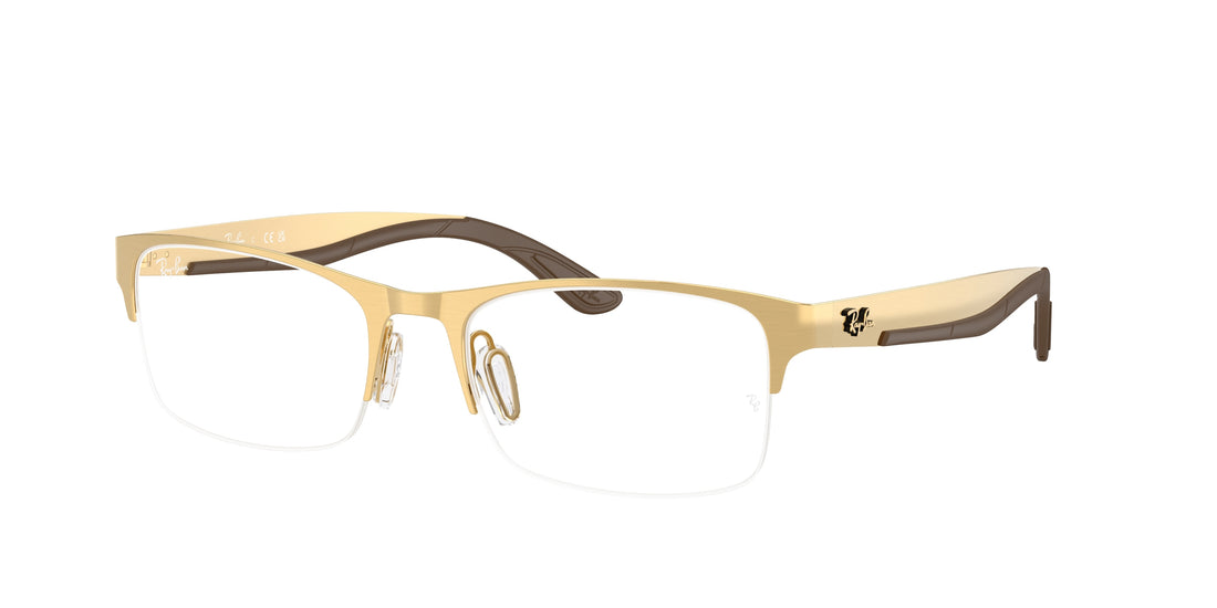 Prescription glasses ray-ban rx7551 3220 dorado rectangular unisex size 54mm - Main view
