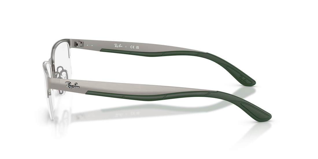 Prescription glasses ray-ban rx7551 3221 gris rectangular unisex size 56mm - Detailed view