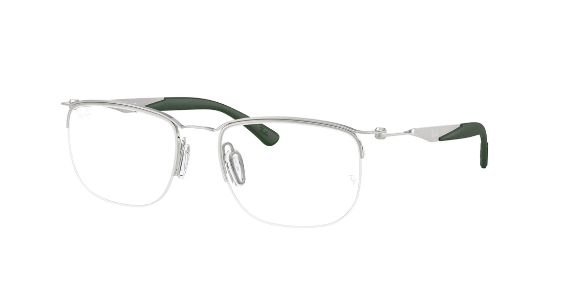 Prescription glasses ray-ban rx7552 3212 plateado square unisex size 52mm - Main view