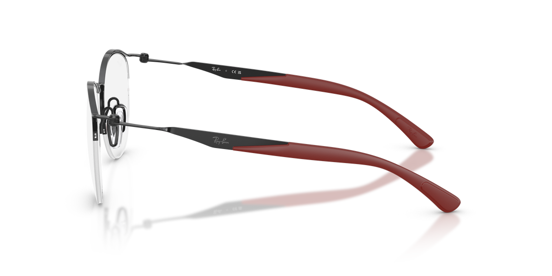 Brillen ray-ban rx7553 3215 negro round unisex größe 50mm - Detailansicht