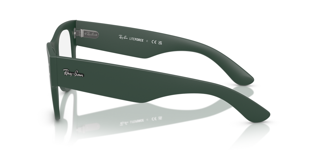 Óculos graduados ray-ban rx7840v 8062 verde square unisex tamanho 50mm - Vista de detalhe