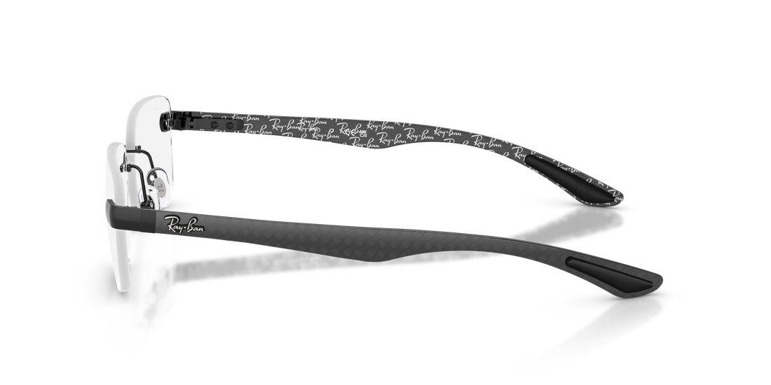 Óculos graduados ray-ban rx8423 2509 negro square unisex tamanho 56mm - Vista de detalhe