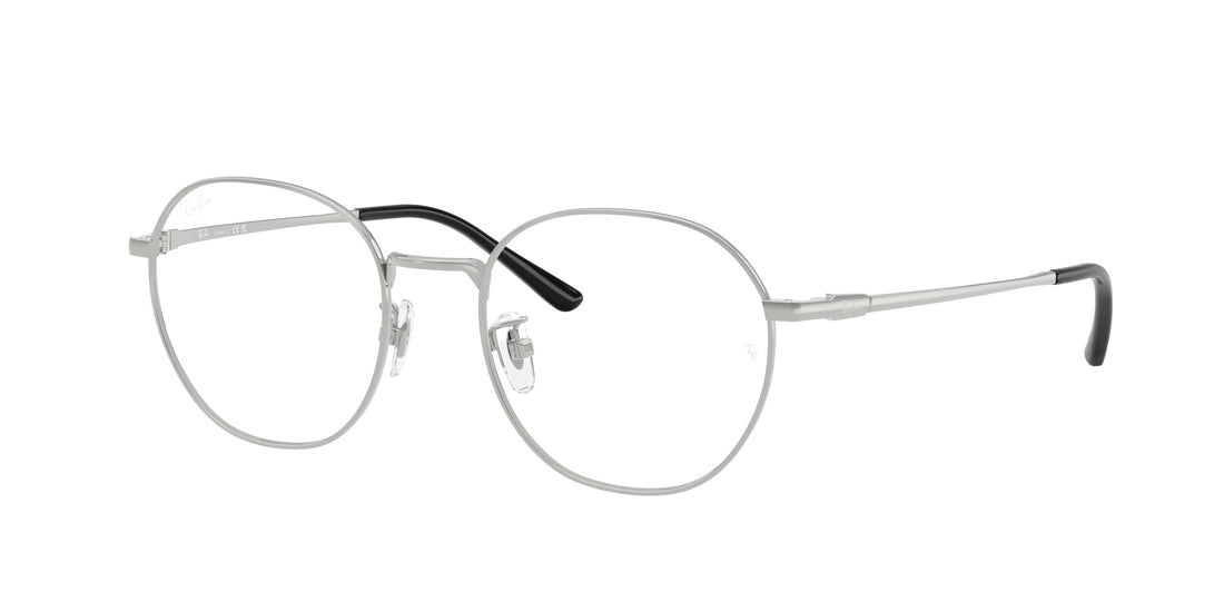 Óculos graduados ray-ban rx8778d 1002 plateado square unisex tamanho 52mm - Vista principal