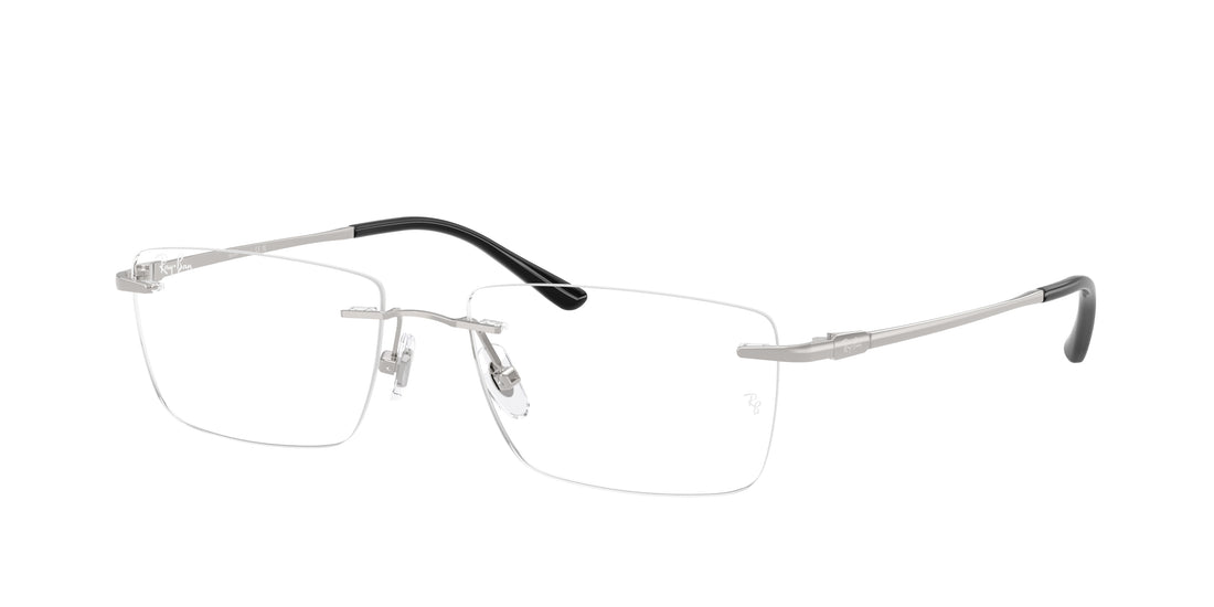 Gafas graduadas ray-ban rx8781d 1002 plateado rectangular unisex talla 56mm - Vista principal