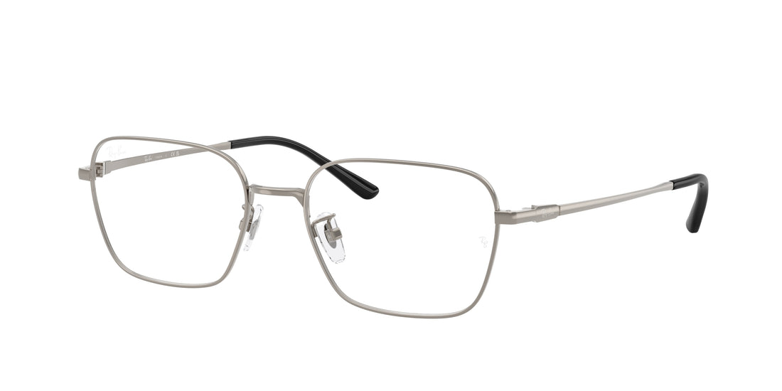 Óculos graduados ray-ban rx8784d 1000 gris square unisex tamanho 54mm - Vista principal