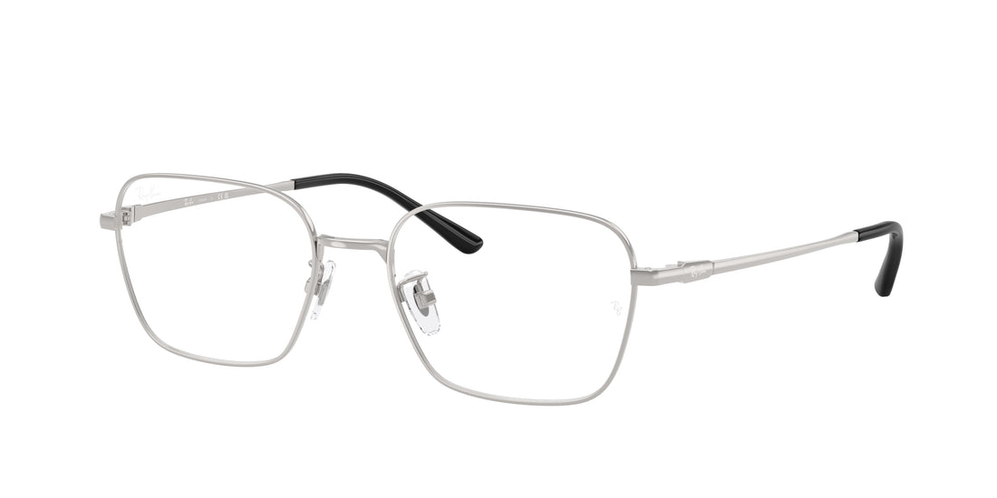 Óculos graduados ray-ban rx8784d 1002 plateado square unisex tamanho 54mm - Vista principal