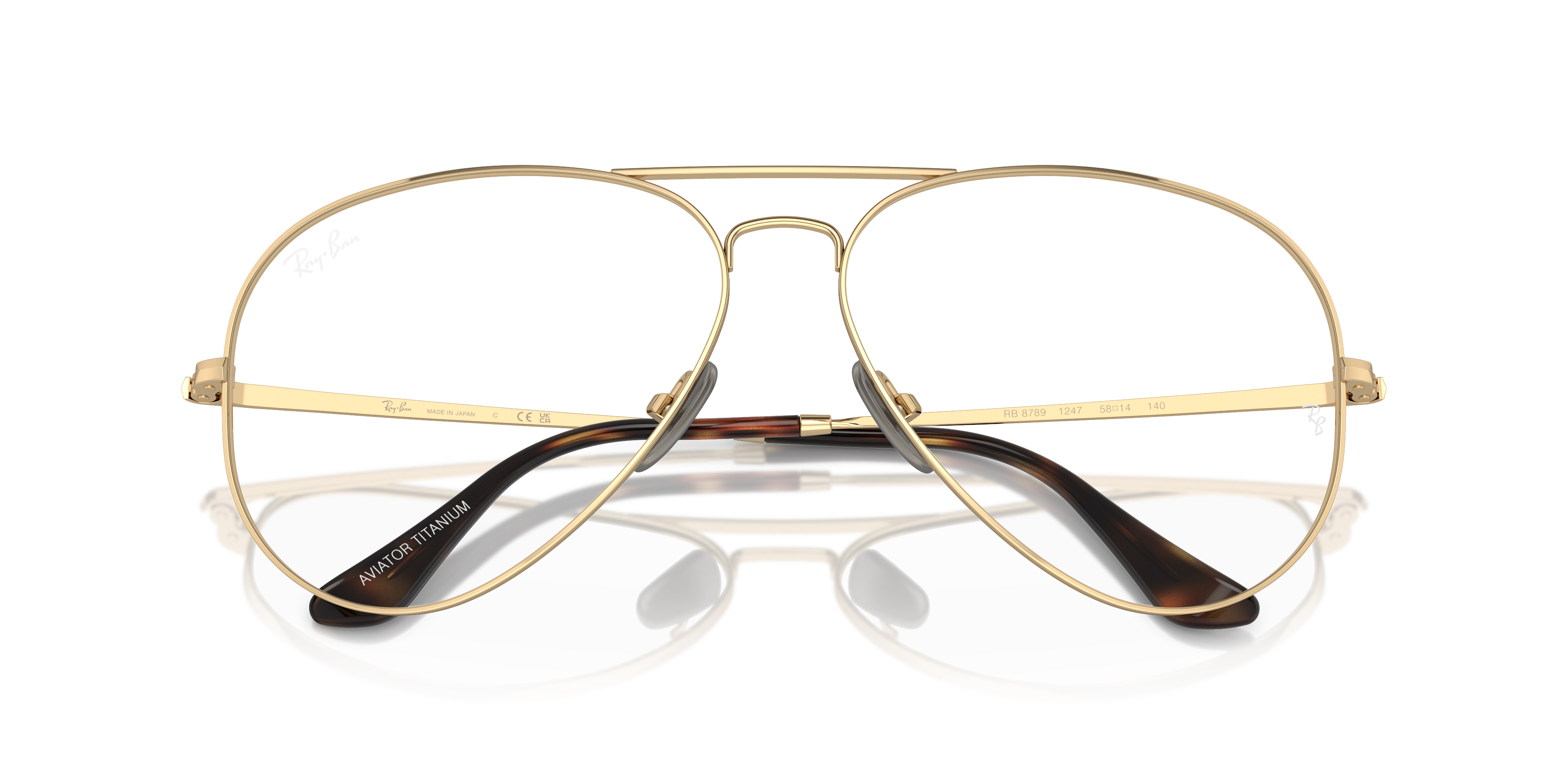 RAY-BAN RX8789 AVIATOR TITANIUM 1247 58