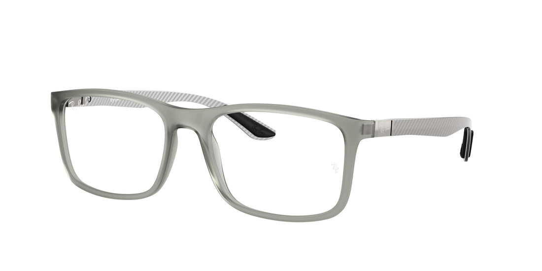 Prescription glasses ray-ban rx8908 5244 gris rectangular unisex size 57mm - Main view