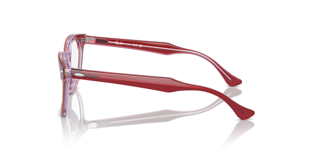 Brillen ray-ban junior vista ry9098v 3960 rojo square unisex maat 45mm - Detailaanzicht