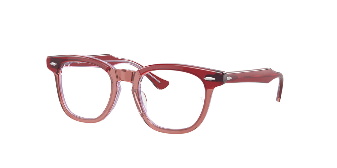 Brillen ray-ban junior vista ry9098v 3960 rojo square unisex maat 43mm - Hoofdaanzicht