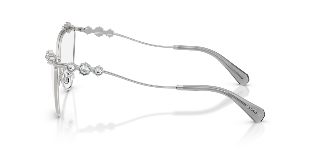 Prescription glasses swarovski sk1033 4001 plateado cat eye femenino size 56mm - Detailed view