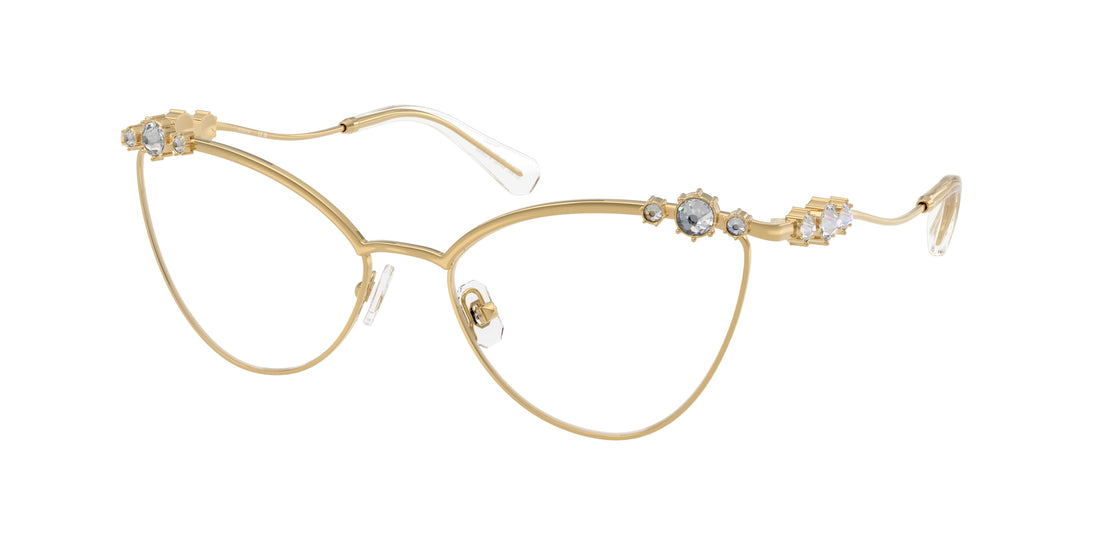 Prescription glasses swarovski sk1033 4004 dorado cat eye femenino size 56mm - Main view