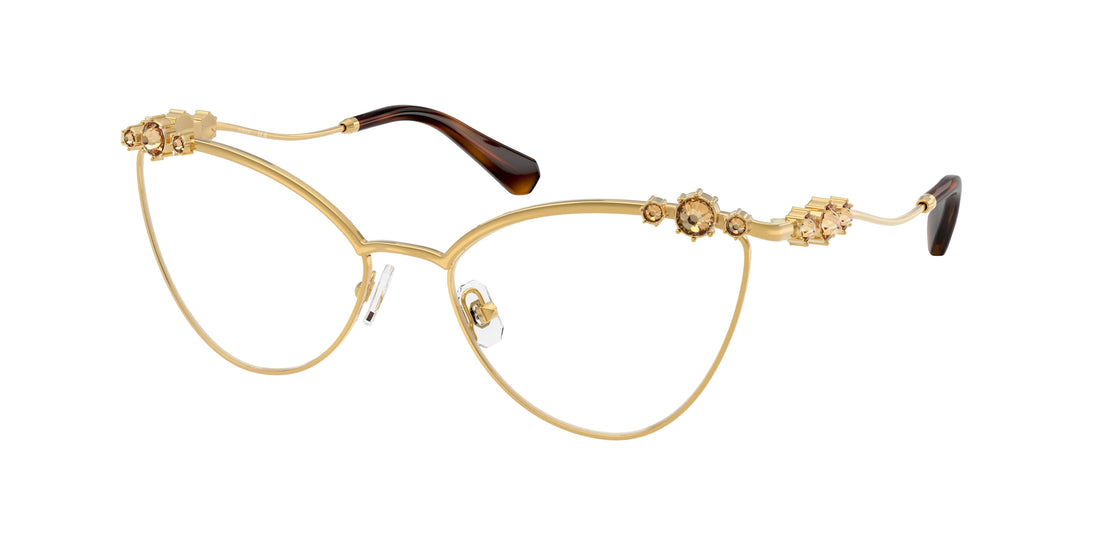 Prescription glasses swarovski sk1033 4007 dorado cat eye femenino size 56mm - Main view