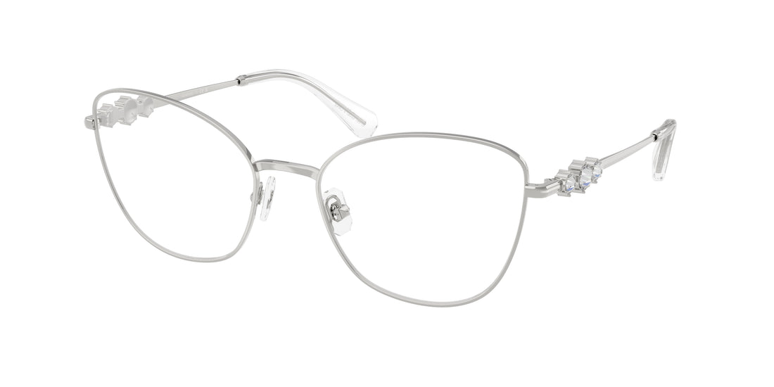 Prescription glasses swarovski sk1034 4001 plateado cat eye femenino size 54mm - Main view