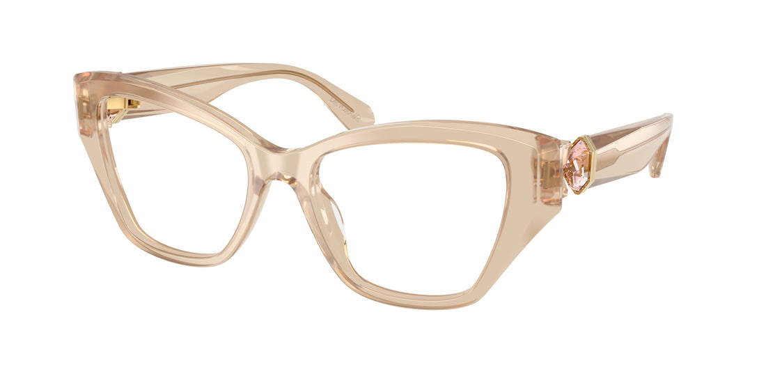 Prescription glasses swarovski sk2050u 1034 beige cat eye femenino size 54mm - Main view