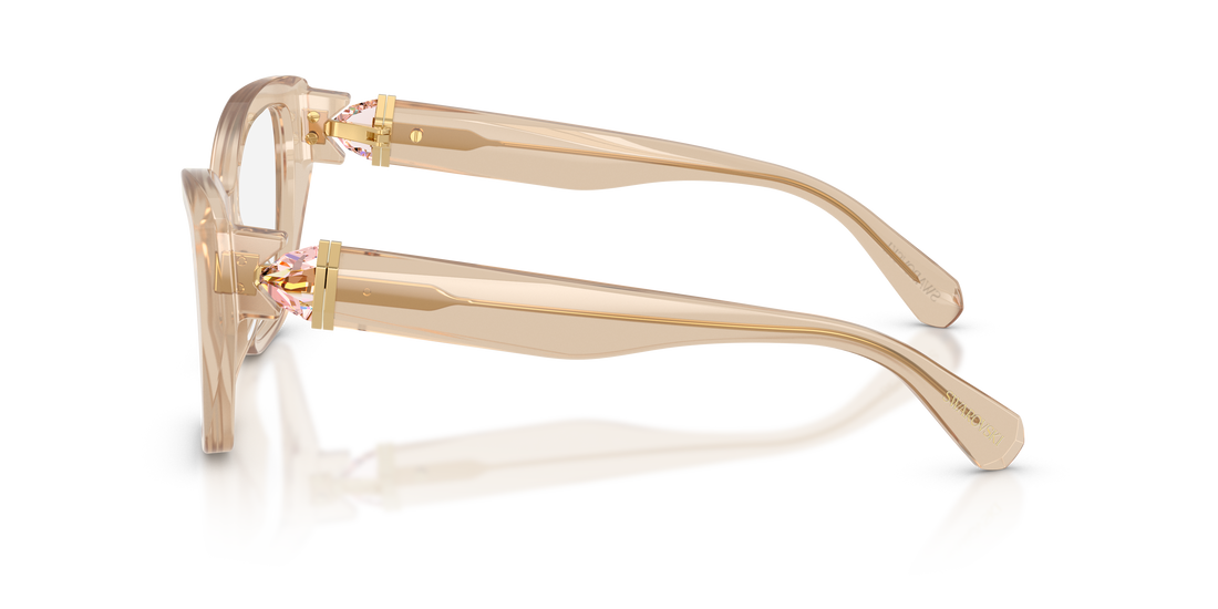 Prescription glasses swarovski sk2050u 1034 beige cat eye femenino size 54mm - Detailed view