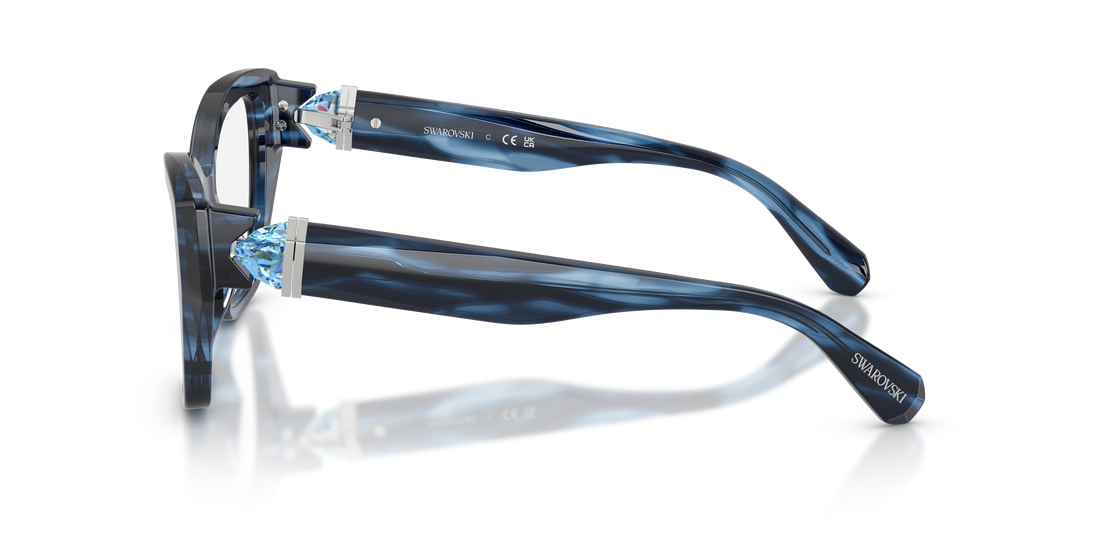 Prescription glasses swarovski sk2050u 1090 azul cat eye femenino size 54mm - Detailed view