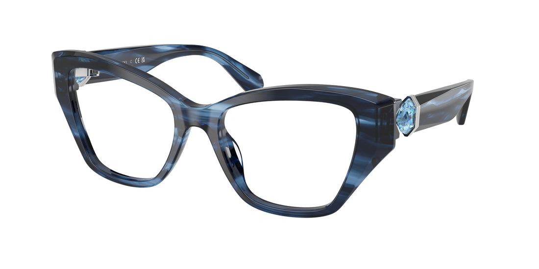 Prescription glasses swarovski sk2050u 1090 azul cat eye femenino size 54mm - Main view