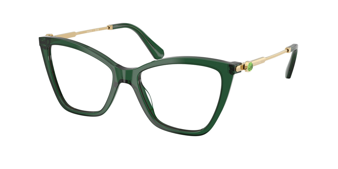 Prescription glasses swarovski sk2051 1045 verde cat eye femenino size 53mm - Main view