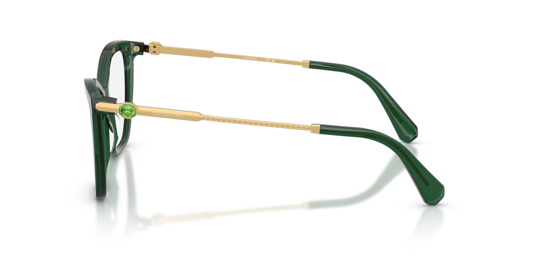 Prescription glasses swarovski sk2051 1045 verde cat eye femenino size 51mm - Detailed view