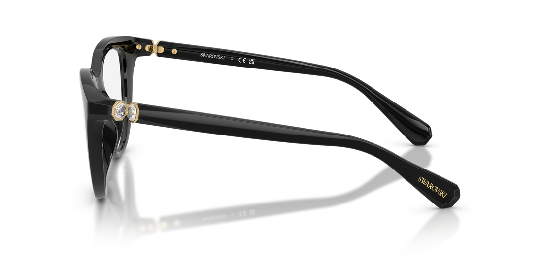 Prescription glasses swarovski sk2052 1001 negro cat eye femenino size 49mm - Detailed view