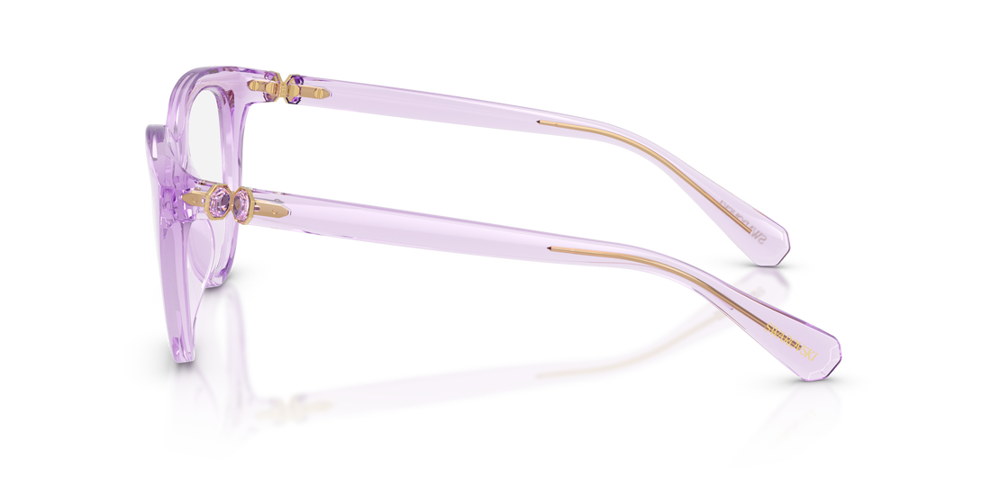 Prescription glasses swarovski sk2052 1079 violeta cat eye femenino size 49mm - Detailed view