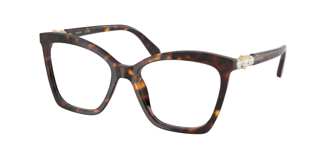 Prescription glasses swarovski sk2053 1002 havana cat eye femenino size 54mm - Main view