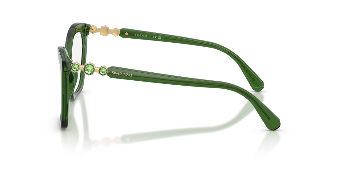 Prescription glasses swarovski sk2053 1081 verde cat eye femenino size 54mm - Detailed view