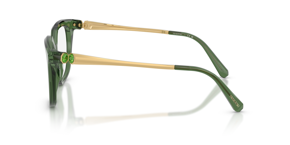 Occhiali da vista swarovski sk2059 1085 verde square femenino taglia 51mm - Vista dettagliata