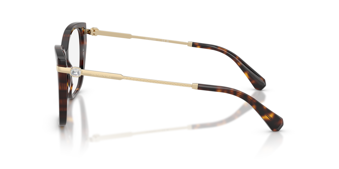 Occhiali da vista swarovski sk2060 1002 havana cat eye femenino taglia 53mm - Vista dettagliata