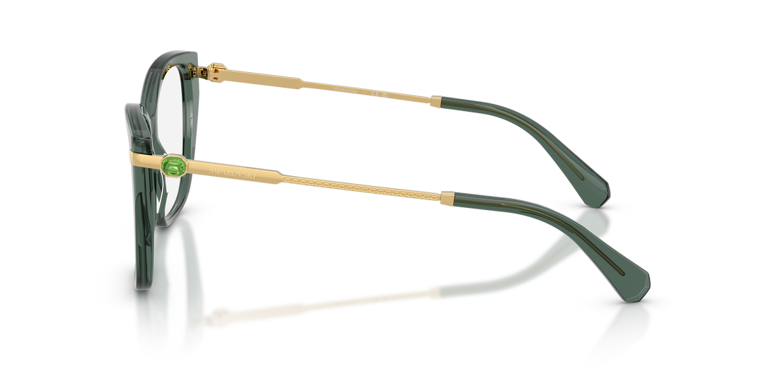Occhiali da vista swarovski sk2060 1043 verde cat eye femenino taglia 55mm - Vista dettagliata