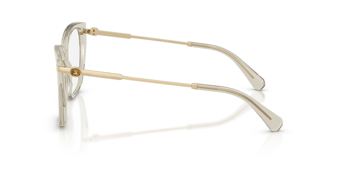 Occhiali da vista swarovski sk2060 3003 beige cat eye femenino taglia 53mm - Vista dettagliata