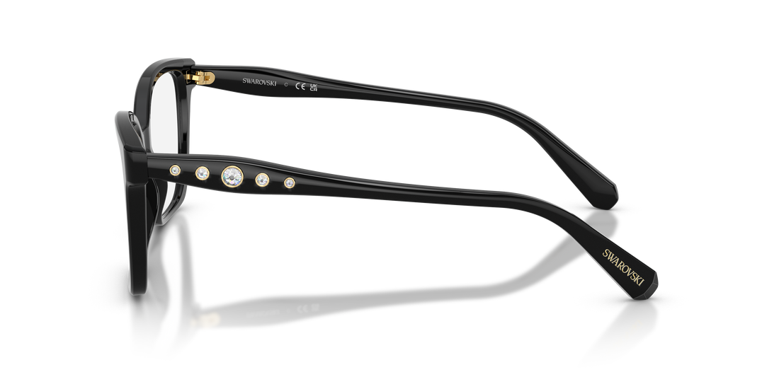 Lunettes de vue swarovski sk2061 1001 negro square femenino taille 55mm - Vue détaillée