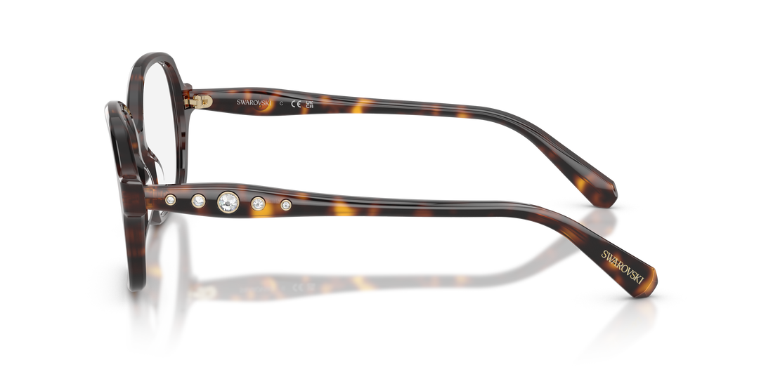 Occhiali da vista swarovski sk2063 1002 havana square femenino taglia 54mm - Vista dettagliata