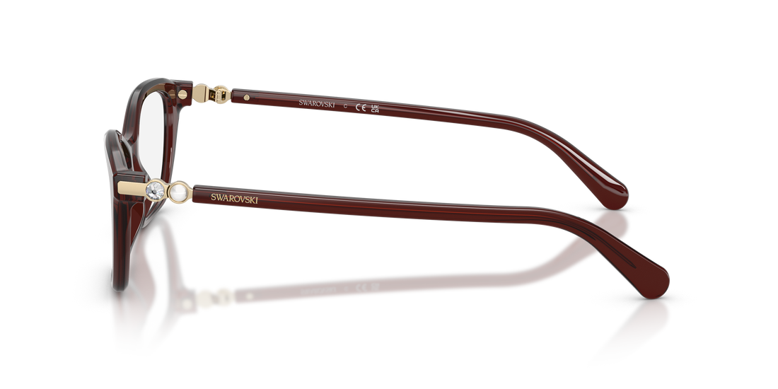 Lunettes de vue swarovski sk2065 1098 rojo pillow femenino taille 54mm - Vue détaillée