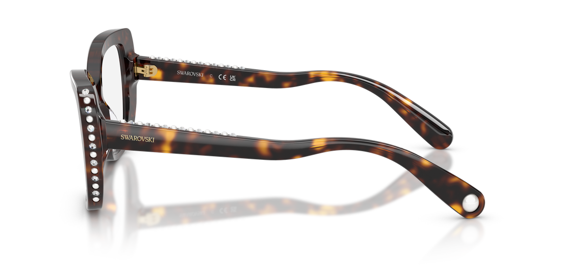 Lunettes de vue swarovski sk2066u 1094 havana butterfly femenino taille 53mm - Vue détaillée