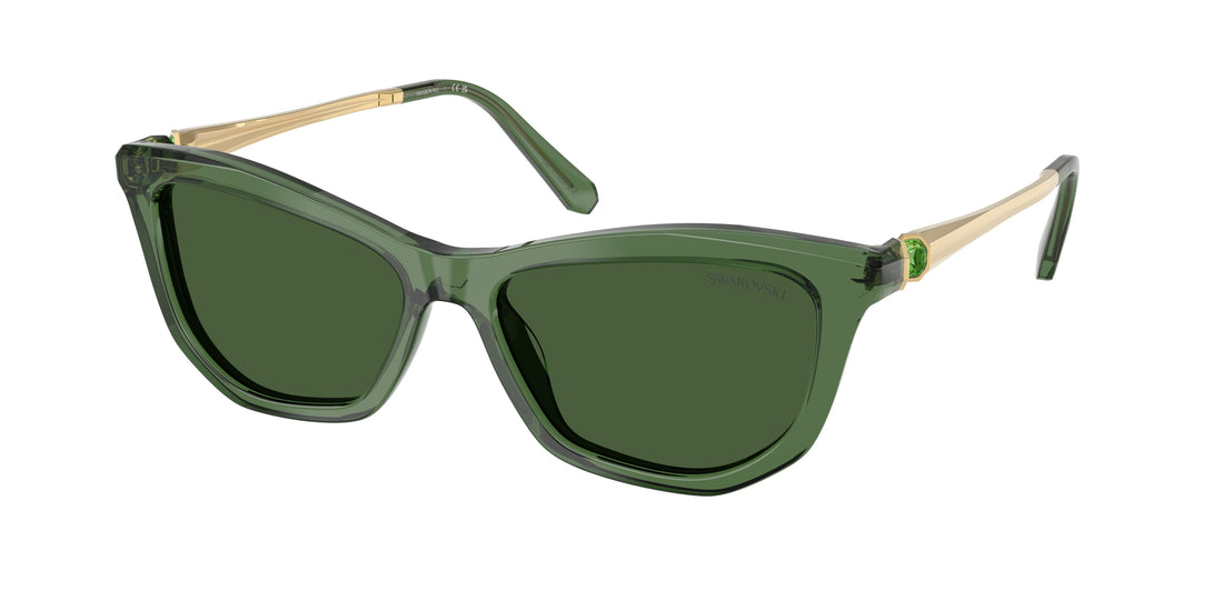 Lunettes de soleil swarovski sk6057 108571 verde cat eye femenino taille 56mm - Vue principale