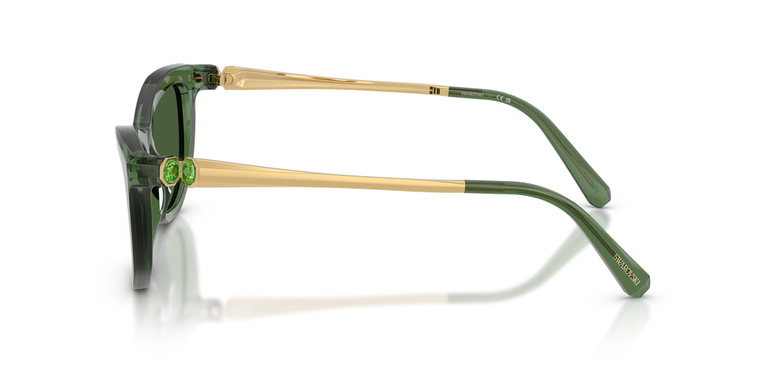 Lunettes de soleil swarovski sk6057 108571 verde cat eye femenino taille 56mm - Vue détaillée