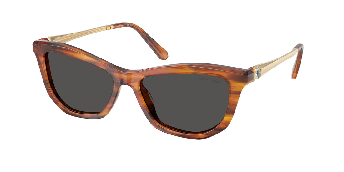 Lunettes de soleil swarovski sk6057 109187 marron cat eye femenino taille 56mm - Vue principale