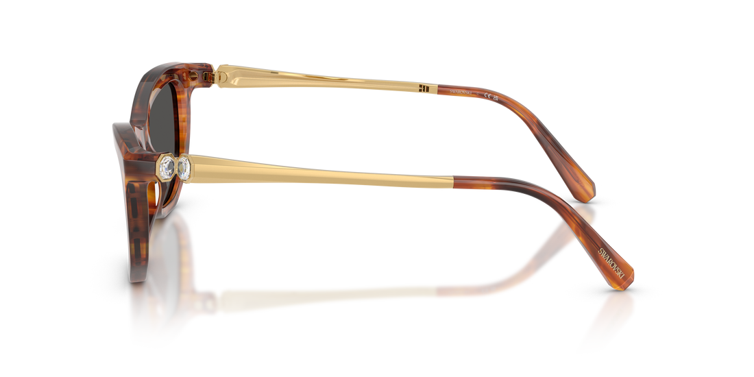 Lunettes de soleil swarovski sk6057 109187 marron cat eye femenino taille 56mm - Vue détaillée