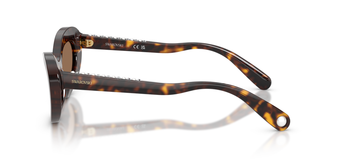 Gafas de sol swarovski sk6061u 100273 havana cat eye femenino talla 51mm - Vista de detalle