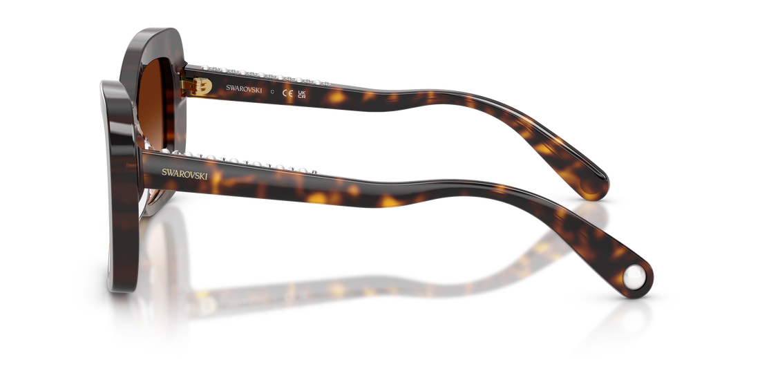 Lunettes de soleil swarovski sk6062u 100274 havana butterfly femenino taille 51mm - Vue détaillée