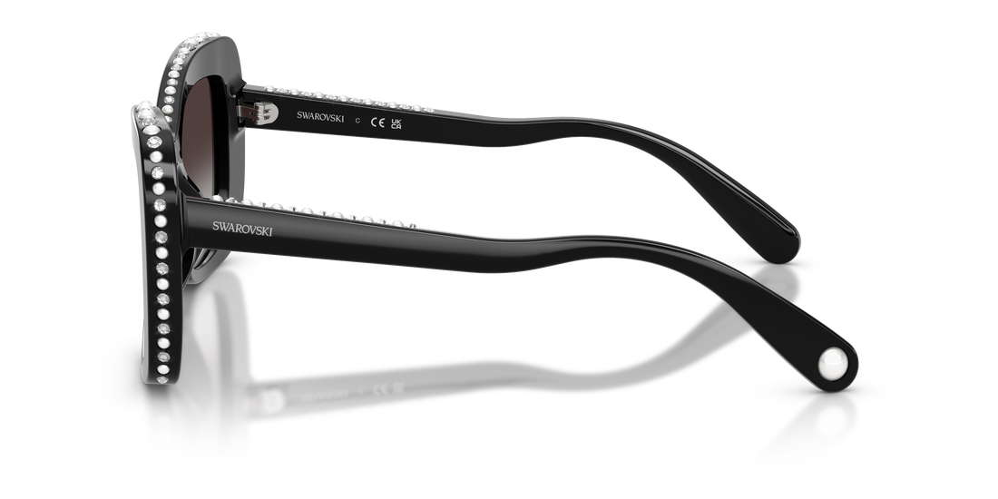 Lunettes de soleil swarovski sk6062u 10938g negro butterfly femenino taille 51mm - Vue détaillée